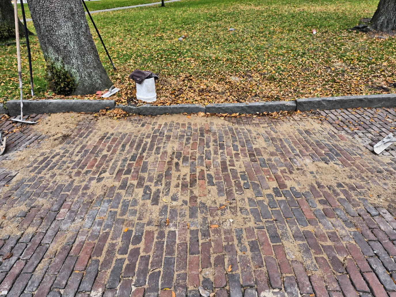 Historic brick surface after repair